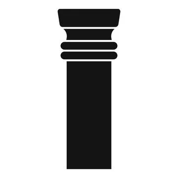 Architectural column standing tall, simple elegance in black and white Stock Illustration