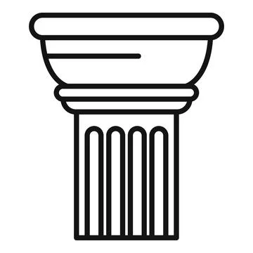 Architectural column supporting ancient building structure Ilustración de archivo