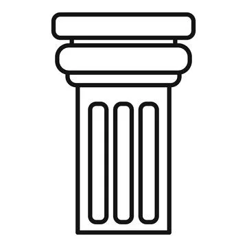 Architectural column symbolizing classical strength and elegance Stock Illustration