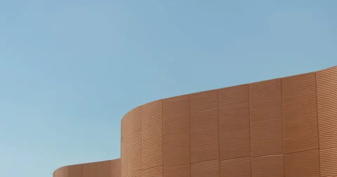 Architectural concrete wave pattern Stock Footage 52120213