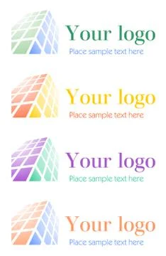 Architectural corporate logo set Stock Illustration