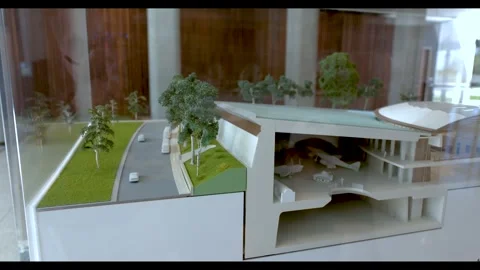 Architectural Cross Section Model of the Australian War Memorial in Canberra Video stock 327884709