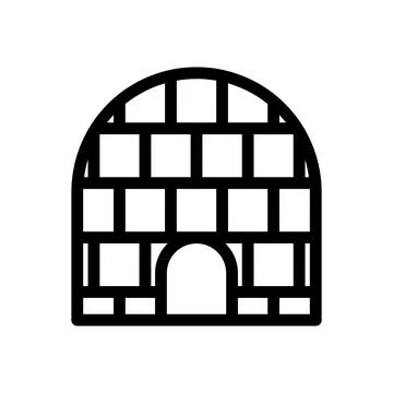 Architectural cutout of arched brick wall for building design projects 库存插图