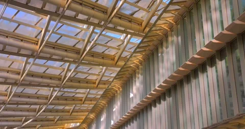 Architectural Design Of The Canopy Covering Forum des Halles In Paris, 動画素材 243584375