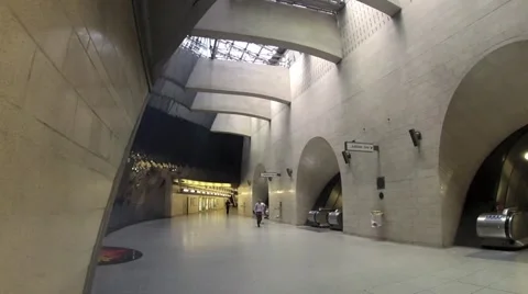 Architectural Design in London's Underground System - Southwark Station Video stock 41069052