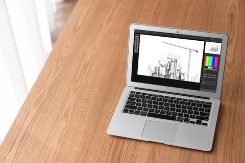 Architectural design modish software application for architect business Stock Photos