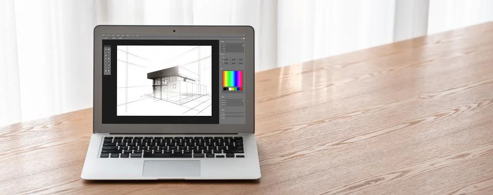 Architectural design modish software application for architect business Stock Photos
