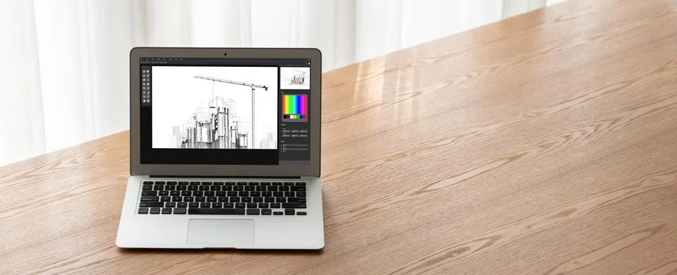 Architectural design modish software application for architect business Stock Photos