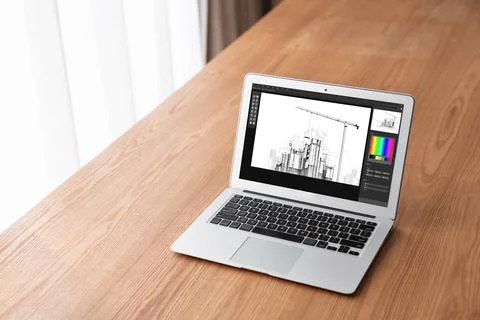 Architectural design modish software application for architect business Stock Photos