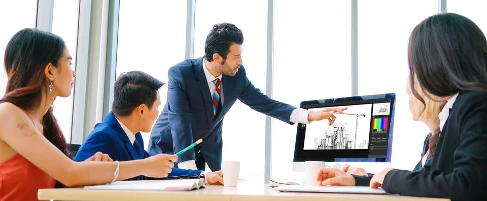 Architectural design modish software application for architect business Stock Photos