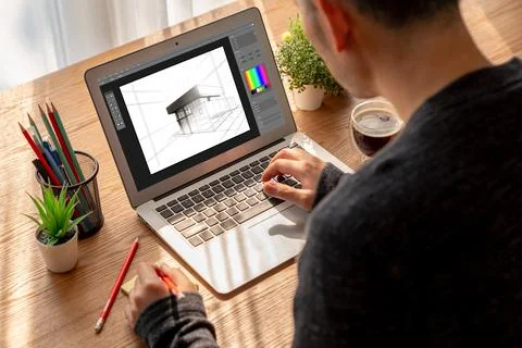 Architectural design modish software application for architect business 写真素材