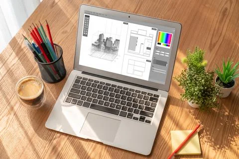 Architectural design modish software application for architect business 写真素材