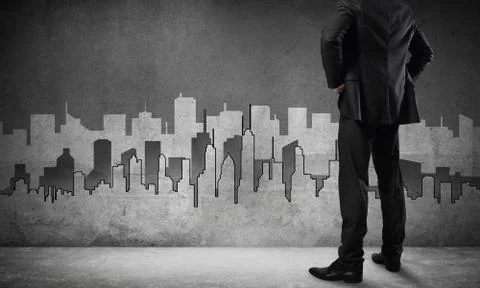 Architectural design on wall Foto stock