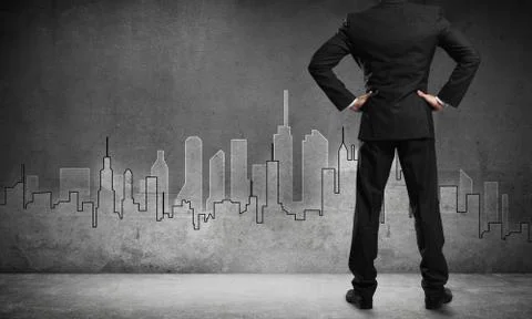 Architectural design on wall Stock Photos