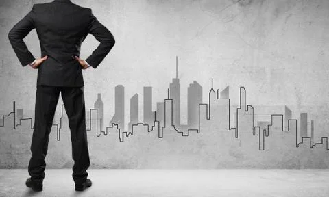 Architectural design on wall Stock Photos
