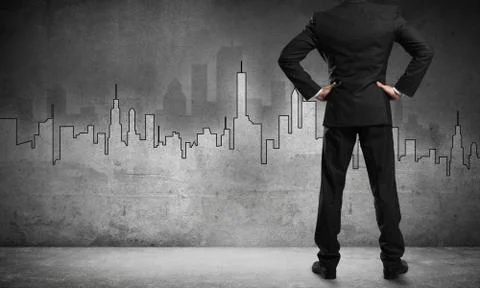 Architectural design on wall Stock Photos