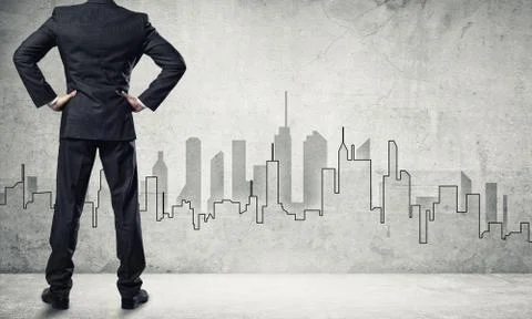 Architectural design on wall Stock Photos