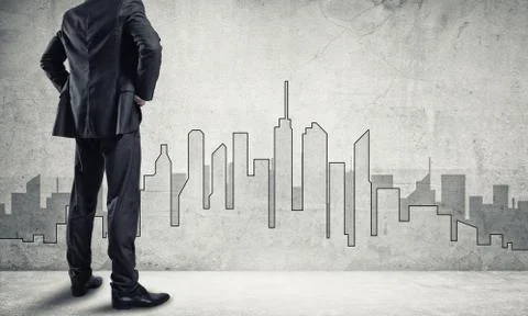 Architectural design on wall Stock Photos