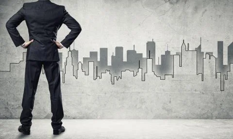 Architectural design on wall Stock Photos