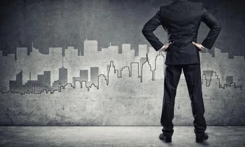 Architectural design on wall Stock Photos