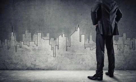 Architectural design on wall Stock Photos