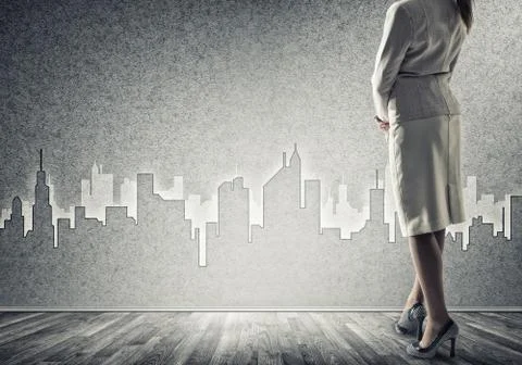 Architectural design on wall Stock Photos