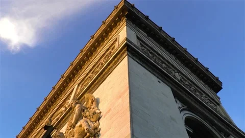 Architectural detail: Arc de Triomphe in Paris, France. 스톡 동영상 146078852