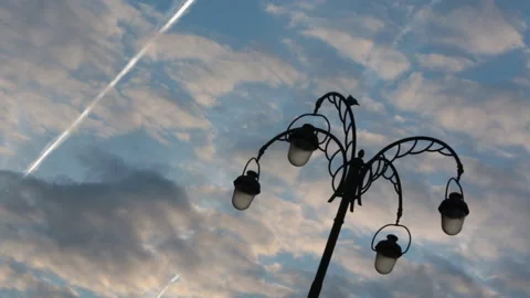 Architectural detail of art deco street light in Brussels Stock Footage 141653953