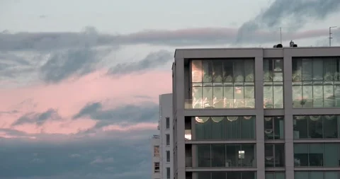 Architectural detail with moving sky - timelapse Stock Footage