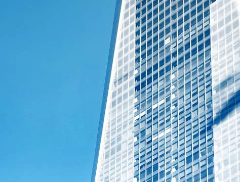 Architectural detail with patterned glass windows Stock Photos
