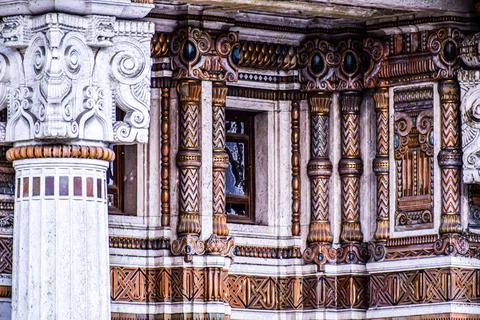 Architectural details of columns Stock Photos