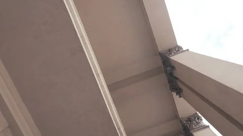 Architectural details of columns supporting a ceiling Stock Footage 311330046