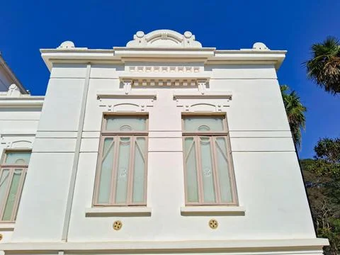 Architectural details of an old mansion. Stock Photos