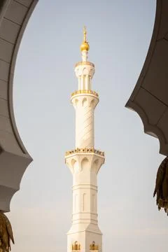 Architectural details of the sublime Abu Dhabi mosque - United Arab Emirate.. Stock Photos