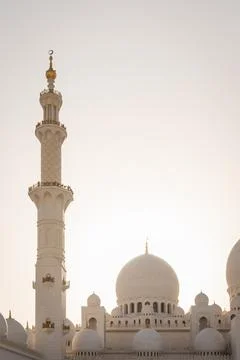 Architectural details of the sublime Abu Dhabi mosque - United Arab Emirate.. Stock Photos