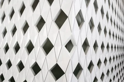 Architectural details white pattern wall Stock Photos