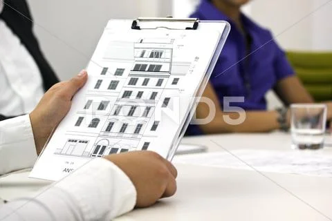 Architectural development meeting Stock Photos