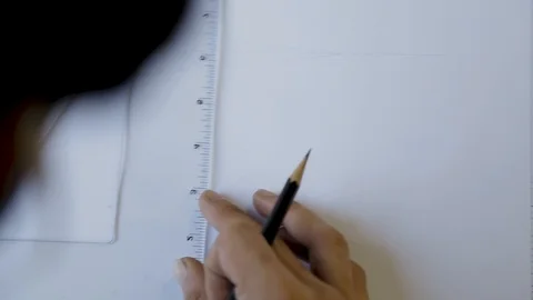 Architectural drafting, drawing lines with scales Video stock 95041299