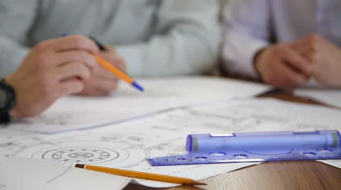 Architectural drawing, background Stock Footage 62977177