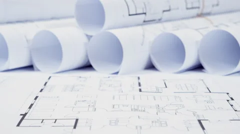 Architectural drawing Stock Footage 60604347