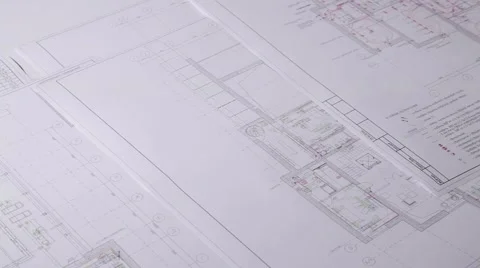 Architectural drawing Stock Footage 61047429
