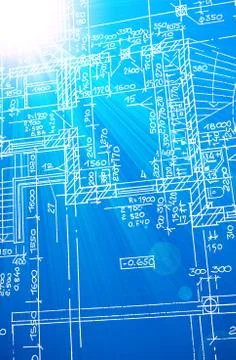 Architectural drawing Illustrazione stock