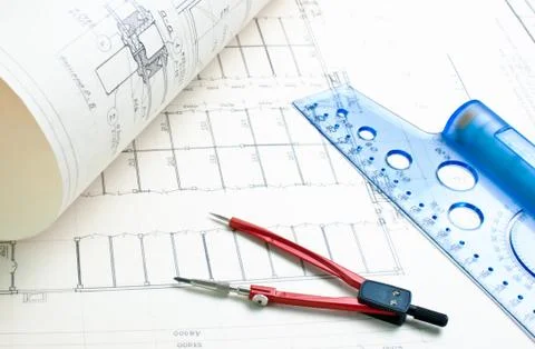 Architectural drawing Stock Photos