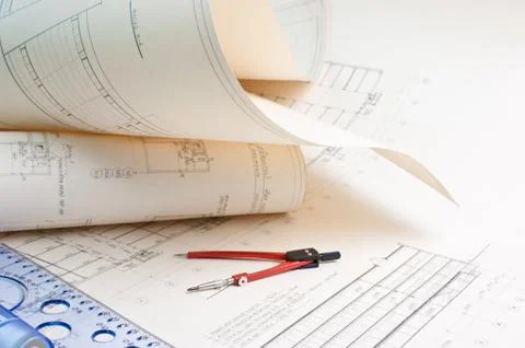 Architectural drawing Stock Photos