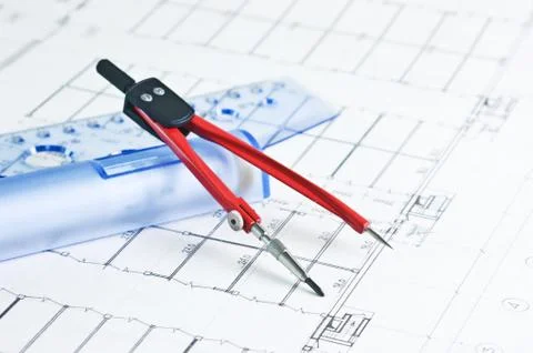 Architectural drawing Stock Photos