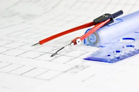 Architectural drawing Stock Photos