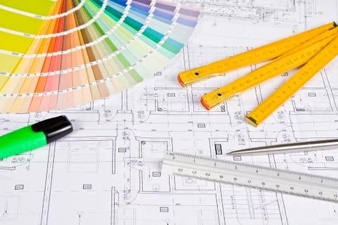 Architectural drawing Stock Photos