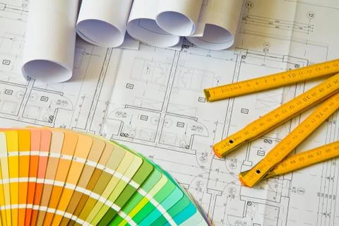 Architectural drawing Stock Photos