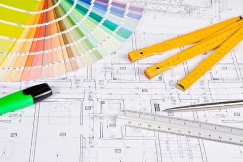 Architectural drawing Stock Photos