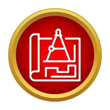 Architectural drawing planning blueprint with engineering tools icon Stock Illustration